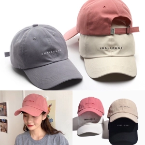 สินค้า Fashion Hat หมวกแก๊ป Challenge หมวกกันแดด, หมวกกีฬา, หมวกแก๊ปผู้หญิง หมวกแก๊ปสีขาว สไตล์ญี่ปุ่น สไตล์เกาหลี