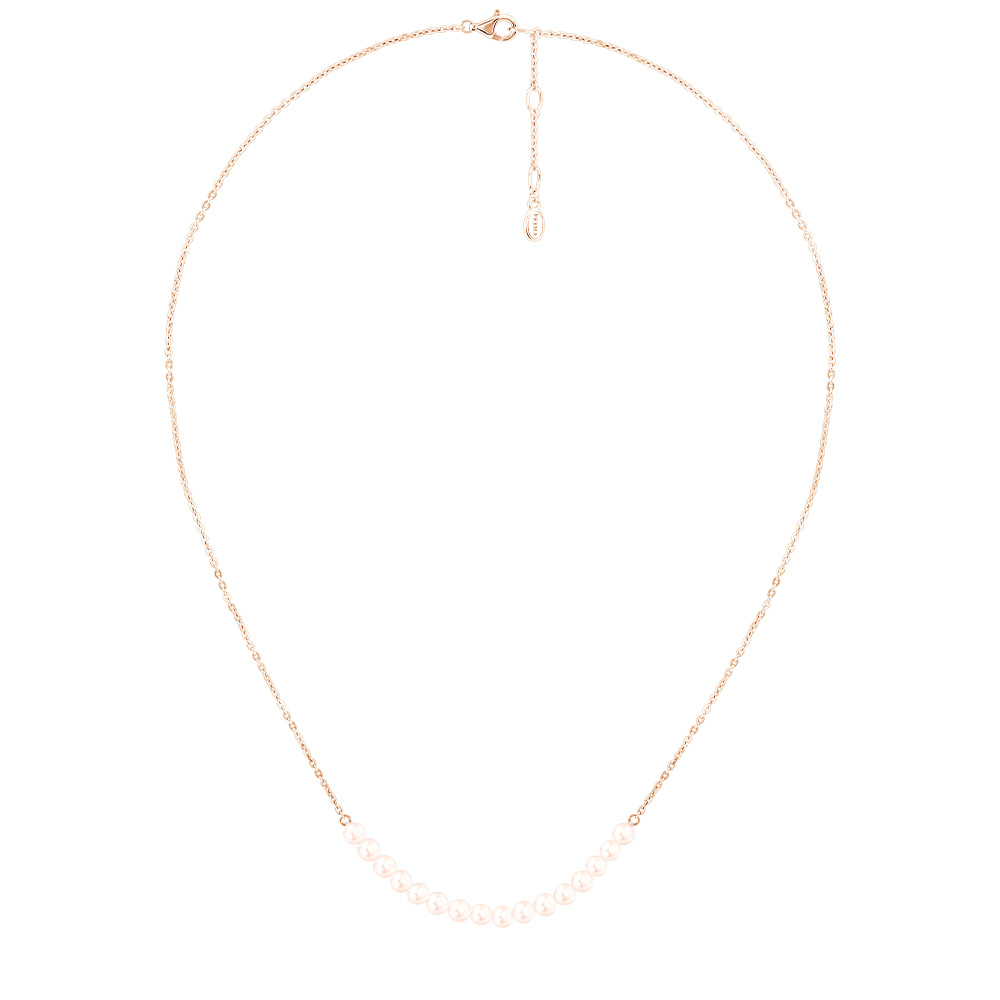 สร้อยคอแฟชั่น Prima ประดับไข่มุก ตัวเรือน 9K สี Rose gold รหัสสินค้า 955N0027-01