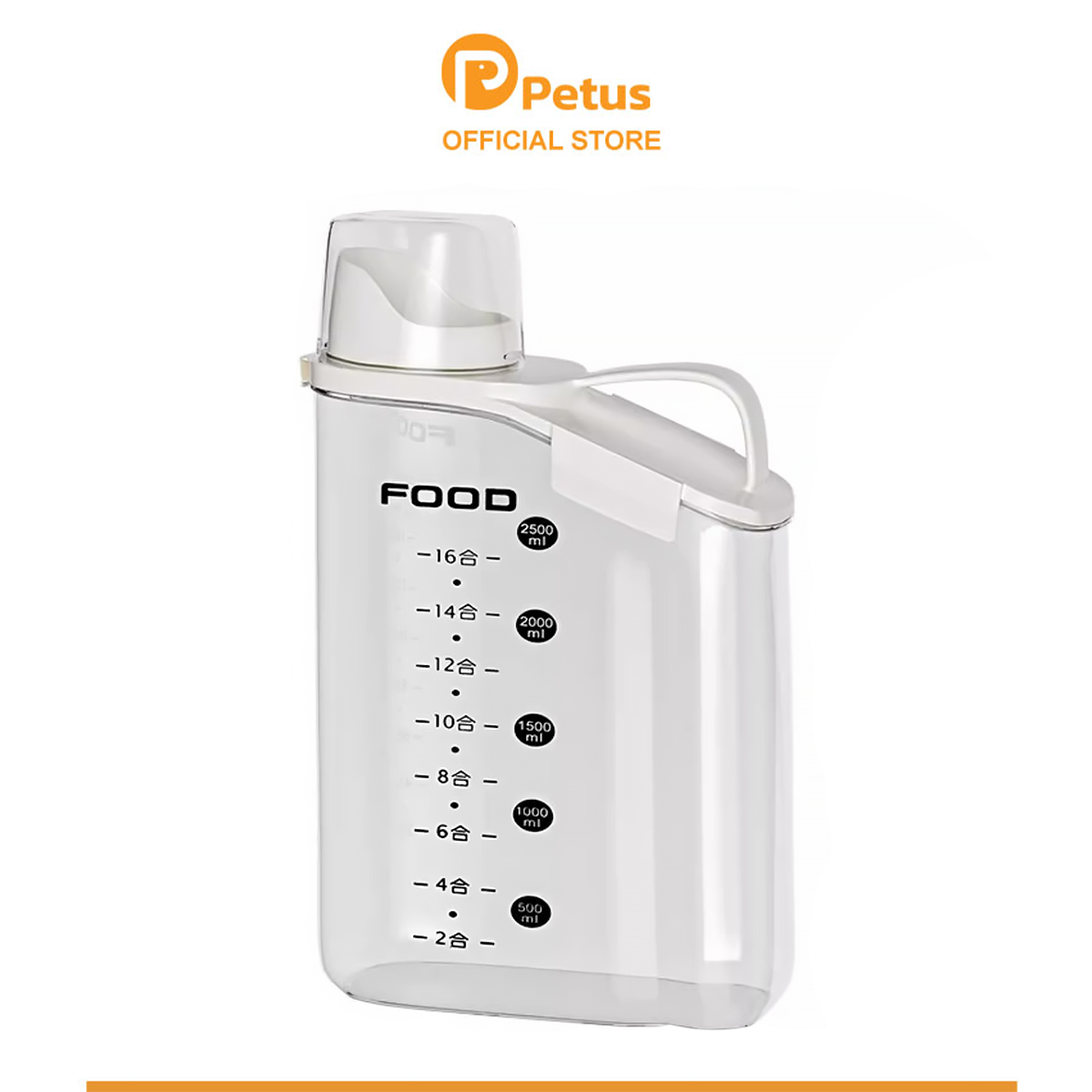 กล่องเก็บอาหารสัตว์เลี้ยง ภาชะนะเก็บอาหารสัตว์ กล่องเก็บข้าวสาร ธัญพืช พร้อมฝาตวง มีหลายขนาด ราคา 36 บาท*ส่งฟรี