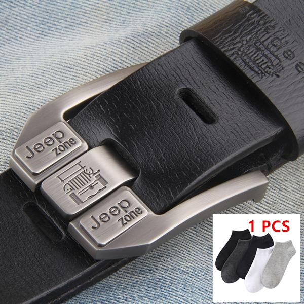 Jeep Zero Men/'s Genuine Leather Belts Fancy Jeans Designer WaistBand /&Free Gift