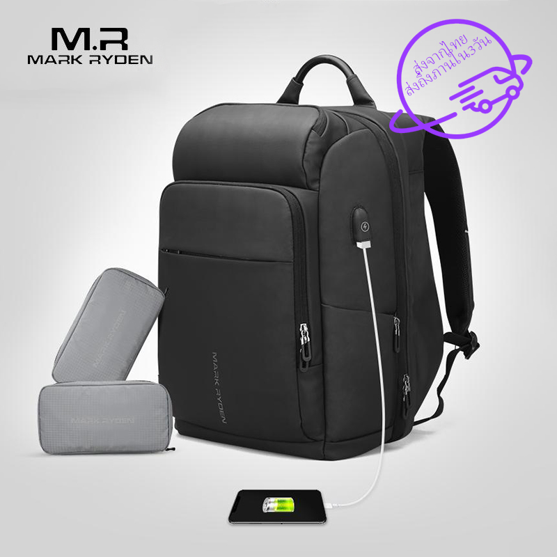 Mark Ryden 15 inch Laptop Backpack For Man Waterproof Functional Bag With USB Port Travel Male Backpack ราคา 1,998 บาท*ส่งฟรี