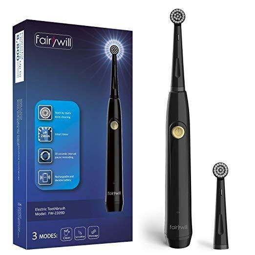 แปรงสีฟันไฟฟ้าเพื่อรอยยิ้มขาวสดใส พะเยา Fairywill : FRWFW2209  ชุดแปรงสีฟันไฟฟ้า Power Electric Toothbrush