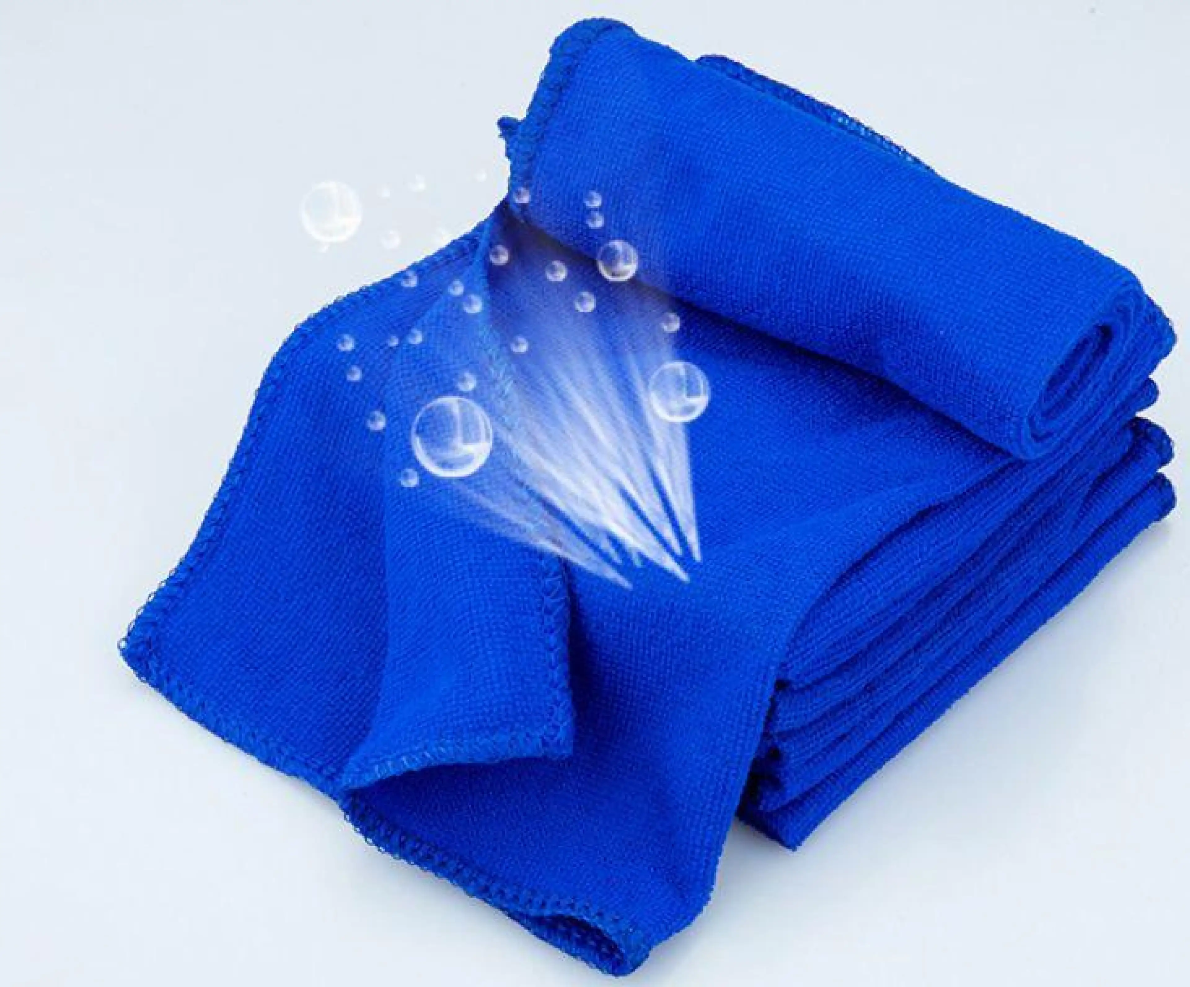 Microfiber Cloth, Pack of 3 Pieces, Blue, Car Cleaning Cloth, Super Absorbent.