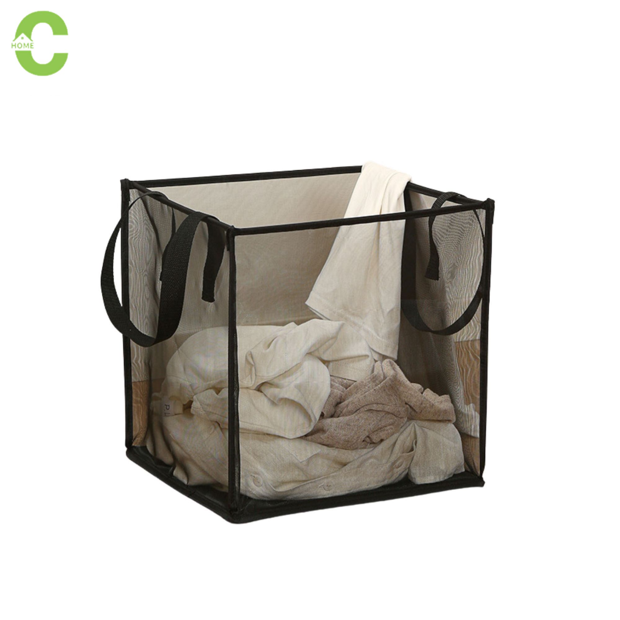 HOMEC ตะกร้าใส่ผ้า ตะกร้าผ้าพับได้ ใส่ของได้เยอะ พับเก็บได้ foldable laundry basket ตะกร้าพับได้ ตะกร้าใส่ของพับได้ ราคา 129 บาท*ส่งฟรี