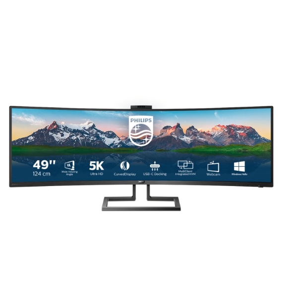 Monitor 48.8'' PHILIPS 499P9H1/67 (VA, DP, HDMI, USB) CURVE SuperWide 60Hz สินค้ารับประกัน 3ปี ราคา 32,990 บาท*ส่งฟรี