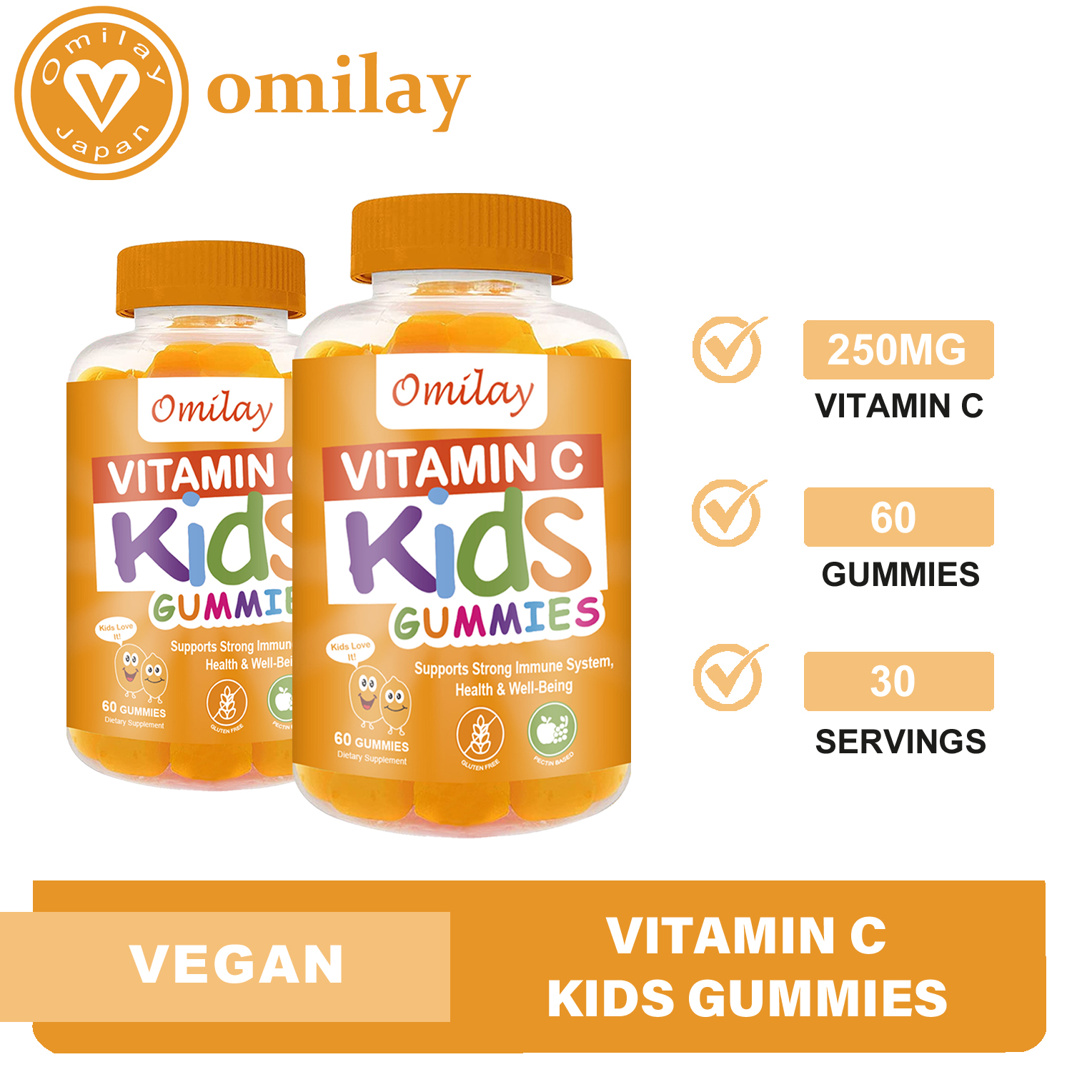 Omilay Vitamin C Gummy Organic Zinc Plus Vitamin C Vitamin Supplement for Children, Delicious Dietary Supplement, Gummy, Vegan Vitamin Gummies, 60 Tablets ราคา 758 บาท*ส่งฟรี