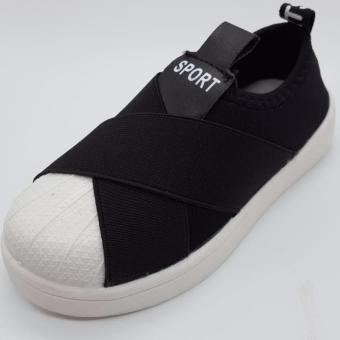ขาย Alice Shoe รองเท้าเด็ก รองเท้าผ้าใบแฟชั่นแบบสวมเด็กผู้หญิง&เด็กผู้ชาย รุ่น CVS052-BK (สีดำ)