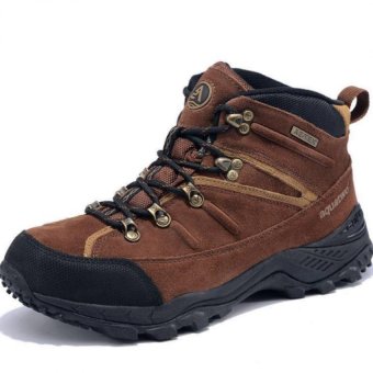 ราคา Aquatwo รองเท้าบูทหนังแท้ Hiking Boots รุ่น S943 (สีน้ำตาลเข้ม)