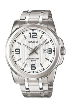 ราคา Casio นาฬิกาข้อมือสุภาพบุรุษ สีเงิน สายสแตนเลสสตีล รุ่น MTP-1314D-7AVDF