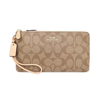 ขอเสนอ Coach กระเป๋าคล้องมือไซส์ใหญ่ 2 ซิปL F54057 Double Zip Wallet In Signature - Imitation Gold/Khaki/Platinum ประกาศขาย Coach กระเป๋าคล้องมือไซส์ใหญ่ 2 ซิปL F54057 Double Zip Wallet In Signature - Imitation Gold/Khaki/Platinum