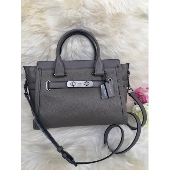 Coach 34816 Swagger27 กระเป๋าถือสะพายหนังสีเทา Coach 34816 Swagger27 กระเป๋าถือสะพายหนังสีเทา