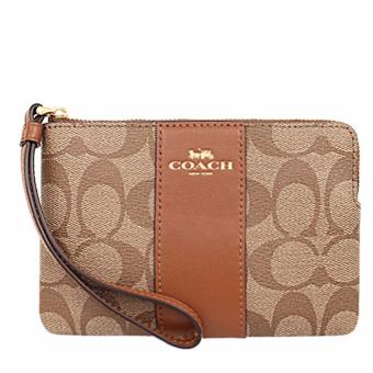 จัดโปรโมชั่น COACH กระเป๋า CORNER ZIP WRISTLET IN SIGNATURE COATED CANVAS WITH LEATHER STRIPE F58035 IMBDX (IM/KHAKI/SADDLE) ลดราคา COACH กระเป๋า CORNER ZIP WRISTLET IN SIGNATURE COATED CANVAS WITH LEATHER STRIPE F58035 IMBDX (IM/KHAKI/SADDLE)