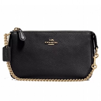 Coach LARGE WRISTLET 19 IN PEBBLE LEATHER