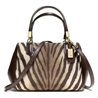 ต้องการขาย Coach Madison Mini Satchel Bag รุ่น 50507 - Zebra brown รีวิว Coach Madison Mini Satchel Bag รุ่น 50507 - Zebra brown