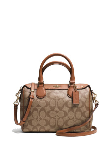 COACH MINI BENNETT SATCHEL IN SIGNATURE F36702 IMBDX(IM/Khaki/Saddle) COACH MINI BENNETT SATCHEL IN SIGNATURE F36702 IMBDX(IM/Khaki/Saddle)