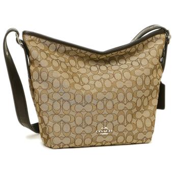 COACH Signature Dufflette Tote Shoulder Bag Khaki Brown COACH Signature Dufflette Tote Shoulder Bag Khaki Brown