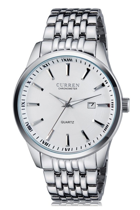 Curren นาฬิกาข้อมือสุภาพบุรุษ สายสแตนเลส รุ่น C8052 - Silver/White