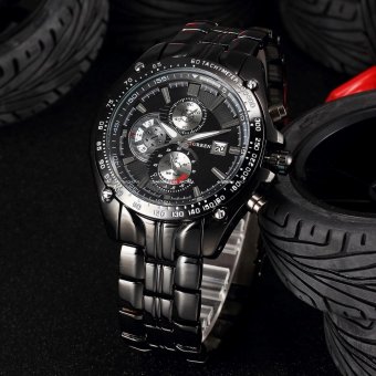 ราคา Curren Watch นาฬิกาข้อมือผู้ชาย Sport Military สายสแตนเลส รุ่น B-04