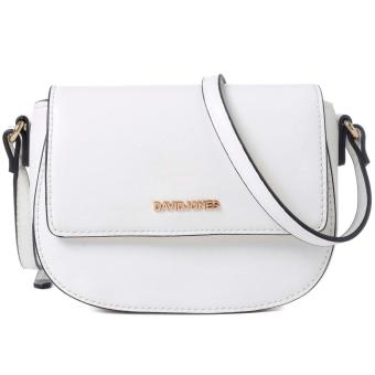DAVIDJONES Mini Crossbody Saddle Bag (WHITE) DAVIDJONES Mini Crossbody Saddle Bag (WHITE)