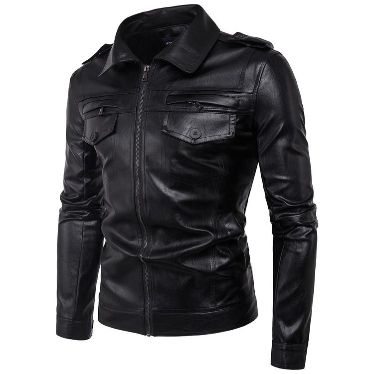 ดูภาพ EP New Men's Leather Jacket Black Slim Fit Biker Motorcycle Genuine Lambskin Jacket Detachable Sleeves - BLACK - intl เพิ่มเติม EP New Men's Leather Jacket Black Slim Fit Biker Motorcycle Genuine Lambskin Jacket Detachable Sleeves - BLACK - intl