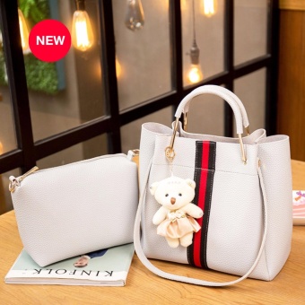 กระเป๋าเซ็ตแฟชั่น กระเป๋าถือสะพายสีเทารุ่น BS003 - GREY(สีเทา) กระเป๋าเซ็ตแฟชั่น กระเป๋าถือสะพายสีเทารุ่น BS003 - GREY(สีเทา)