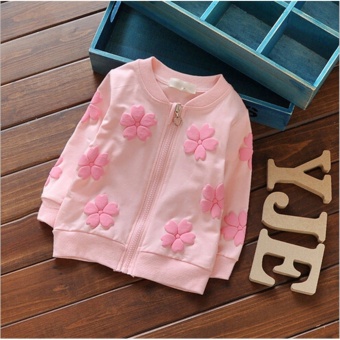 ขาย Fashion Baby Girls Coats Floral Cotton Girls Cardigan KidsOuterwear Clothes Pink Tag Size 100 - intl