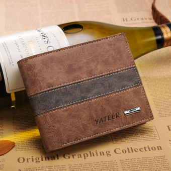 Fashion Genuine Short Man Purse Slim Wallet Cross Multi Card Bag -Horizontal B Fashion Genuine Short Man Purse Slim Wallet Cross Multi Card Bag -Horizontal B