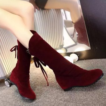 ขาย Fashion Girl's Boot Martin Boot (Maroon) - intl