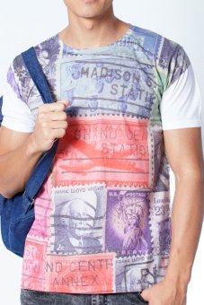 5th Avenue เสื้อยืดคอกลม Usa Stamp Mix (White) 5th Avenue เสื้อยืดคอกลม Usa Stamp Mix (White)