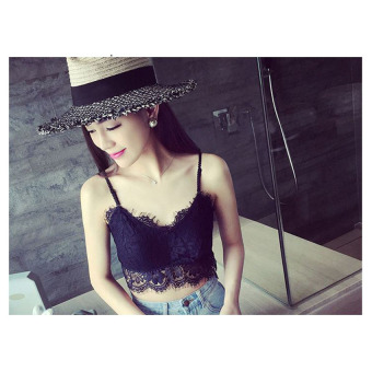 Miracle Bra เสื้อชั้นใน เสื้อสายเดี่ยว ลูกไม้ (สีดำ) - 1 ตัว Miracle Bra เสื้อชั้นใน เสื้อสายเดี่ยว ลูกไม้ (สีดำ) - 1 ตัว