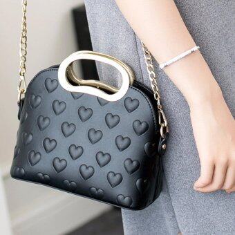 AXIXI กระเป๋าแฟชั่น รุ่น Golden Handle Black Heart สีดำ AXIXI กระเป๋าแฟชั่น รุ่น Golden Handle Black Heart สีดำ