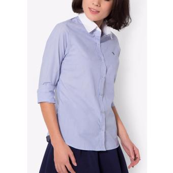 PRIMO LINEA เสื้อเชิ้ตแขนยาว ลายริ้วเล็ก รุ่น 4JW42L3095 (สีน้ำเงิน) PRIMO LINEA เสื้อเชิ้ตแขนยาว ลายริ้วเล็ก รุ่น 4JW42L3095 (สีน้ำเงิน)