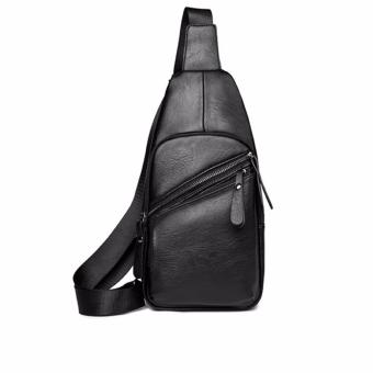 stmartshop กระเป๋าคาดอกหนัง Travel Shoulder Bag รุ่ง stm6507 (สีดำ) stmartshop กระเป๋าคาดอกหนัง Travel Shoulder Bag รุ่ง stm6507 (สีดำ)