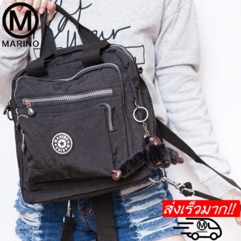MARINO กระเป๋า กระเป๋าสะพายข้างสีดำ กระเป๋าเป้ผ้าไนลอน No.1180 - สีดำ MARINO กระเป๋า กระเป๋าสะพายข้างสีดำ กระเป๋าเป้ผ้าไนลอน No.1180 - สีดำ