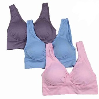 Paragon Bra (1 เซ็ต/3 ตัว) ชุดชั้นในสวมสบาย สี Pastel (ชมพูอ่อน/ม่วงอ่อน/ฟ้าอ่อน) เสื้อชั้นในสตรี ชุดชั้นในสตรี สปอร์ตบรา ยกทรงกระชับไร้รอยต่อ Paragon Bra (1 เซ็ต/3 ตัว) ชุดชั้นในสวมสบาย สี Pastel (ชมพูอ่อน/ม่วงอ่อน/ฟ้าอ่อน) เสื้อชั้นในสตรี ชุดชั้นในสตรี สปอร์ตบรา ยกทรงกระชับไร้รอยต่อ
