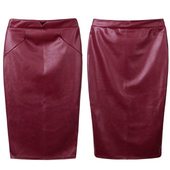 สาวเซ็กซี่กระโปรงยุโรปหนัง Pu สีทึบสวมกระโปรงดินสอผอมมั้ยเล่นมิดิ Clubwear สาวเซ็กซี่กระโปรงยุโรปหนัง Pu สีทึบสวมกระโปรงดินสอผอมมั้ยเล่นมิดิ Clubwear