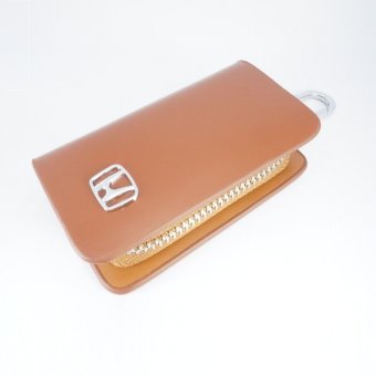 Santa กระเป๋าหนัง กุญแจรีโมท ลายฮอนด้า สีน้ำตาล Santa กระเป๋าหนัง กุญแจรีโมท ลายฮอนด้า สีน้ำตาล