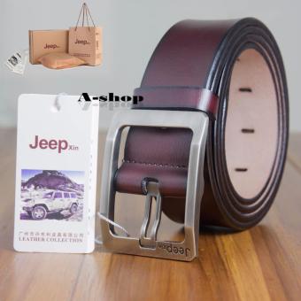 A-shop เข็มขัดผู้ชาย เข็มขัดหนังแท้ Jeep-QB-T1618-Xin-125Coffee A-shop เข็มขัดผู้ชาย เข็มขัดหนังแท้ Jeep-QB-T1618-Xin-125Coffee