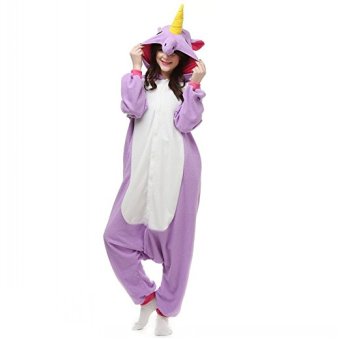 เพศสัตว์โตยูนิคอร์น Kigurumi Onesies สวมเสื้อนอนของคอสเพลย์งานเฉลิมพระชนมพรรษา สีม่วง เพศสัตว์โตยูนิคอร์น Kigurumi Onesies สวมเสื้อนอนของคอสเพลย์งานเฉลิมพระชนมพรรษา สีม่วง