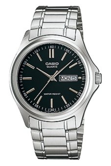 Casio Standard นาฬิกาข้อมือผู้ชาย สีเงิน/หน้าดำ สายสแตนเลส รุ่น MTP-1239D-1ADF Casio Standard นาฬิกาข้อมือผู้ชาย สีเงิน/หน้าดำ สายสแตนเลส รุ่น MTP-1239D-1ADF