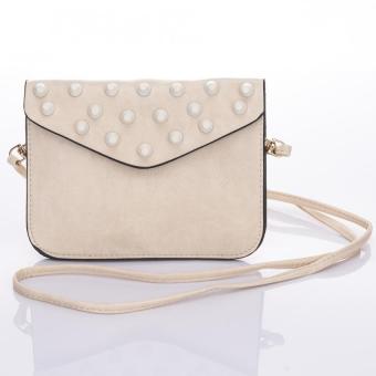 Premium Bag กระเป๋าแฟชั่น กระเป๋าสะพายข้าง รุ่น PB-009 (สีครีม) Premium Bag กระเป๋าแฟชั่น กระเป๋าสะพายข้าง รุ่น PB-009 (สีครีม)