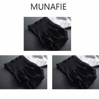 Munafie กางเกงในกระชับสัดส่วน กางเกงในเก็บพุง (สีดำ)_(Black)- 3 ตัว Munafie กางเกงในกระชับสัดส่วน กางเกงในเก็บพุง (สีดำ)_(Black)- 3 ตัว