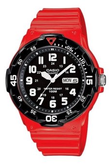 Casio Standard Analog นาฬิกาข้อมือสไตล์สปอร์ต MRW-200HC-4BVDF – สีแดง/ดำ Casio Standard Analog นาฬิกาข้อมือสไตล์สปอร์ต MRW-200HC-4BVDF – สีแดง/ดำ