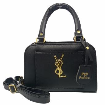 P&P Fashion Women Bag กระเป๋าถือแฟชั่นพร้อมสะพายข้างขายดี (สีดำ) P&P Fashion Women Bag กระเป๋าถือแฟชั่นพร้อมสะพายข้างขายดี (สีดำ)
