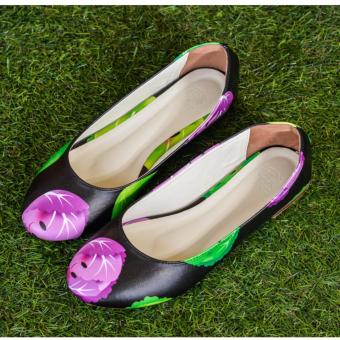 PiPer รองเท้าส้นแบน รุ่น น้องกะหล่ำ KL-01 สีดำ PiPer รองเท้าส้นแบน รุ่น น้องกะหล่ำ KL-01 สีดำ