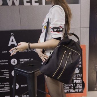 B'nana Beauty กระเป๋าเป้สะพายหลัง กระเป๋าเป้เกาหลี กระเป๋าสะพายหลังผู้หญิง backpack women รุ่น GB-09 (สีดำ) B'nana Beauty กระเป๋าเป้สะพายหลัง กระเป๋าเป้เกาหลี กระเป๋าสะพายหลังผู้หญิง backpack women รุ่น GB-09 (สีดำ)