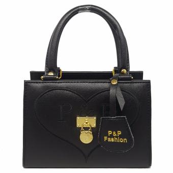 P&P Fashion Women Bag กระเป๋าถือแฟชั่นพร้อมสะพายข้างขายดี (สีดำ) P&P Fashion Women Bag กระเป๋าถือแฟชั่นพร้อมสะพายข้างขายดี (สีดำ)