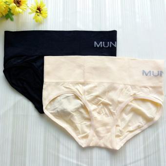 MUNAFIE กางเกงในเก็บพุง ทรงบิกินี่ (สีดำ1+สีครีม1) - 2 ตัว MUNAFIE กางเกงในเก็บพุง ทรงบิกินี่ (สีดำ1+สีครีม1) - 2 ตัว