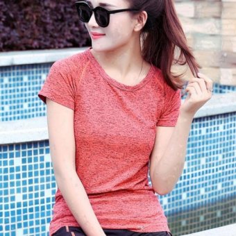 Dolly เสื้อออกกำลังกายผู้หญิง แขนสั้น รุ่นA443 (สีส้ม) Dolly เสื้อออกกำลังกายผู้หญิง แขนสั้น รุ่นA443 (สีส้ม)