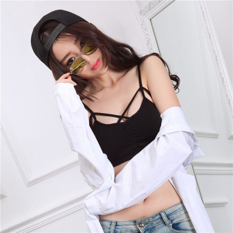 ไซเบอร์เซ็กซ์ผู้หญิงเสื้อแขนกุดสายร้อนเสื้อลำลองเสื้อกักพืช (สีดำ) ไซเบอร์เซ็กซ์ผู้หญิงเสื้อแขนกุดสายร้อนเสื้อลำลองเสื้อกักพืช (สีดำ)